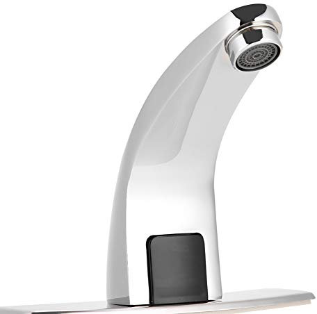 Grifo Sin Contacto del Sensor Electrónico Automático, Grifo del Fregadero del Recipiente del Baño Manos Libres Activado Por Movimiento, Instalación Sencilla de Una Manija, Mezclador de Frío y Caliente