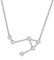Sllaiss 925 Sterling Silver Horoscope Zodiac Sign Necklace for Women 12 Constellation Pendant Necklace Cubic Zirconia Astrology Necklace