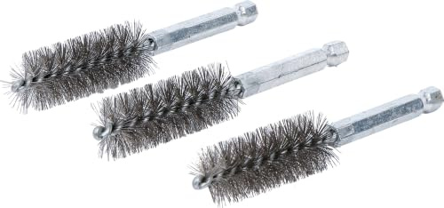 BGS 3078-18-S | Steel Brush | 18 mm | 6.3 mm (1/4) Drive | 3 pcs.