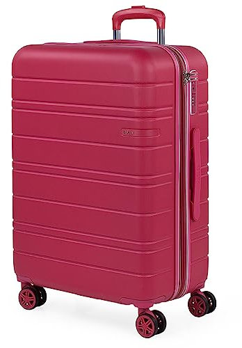 JASLEN - Koffer Groß, Koffer Mittelgroß, Hartschalenkoffer M - Robuster Hartschalenkoffer & Koffer & Trolleys mit 4 Rollen, ideal als Reisekoffer für Jede Reise, Erdbeere