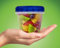 Ziploc Twist 'n Loc, Aufbewahrungsbehälter für Lebensmittel, Reisen und Organisation, spülmaschinenfest, extra klein, rund, 4 Stück