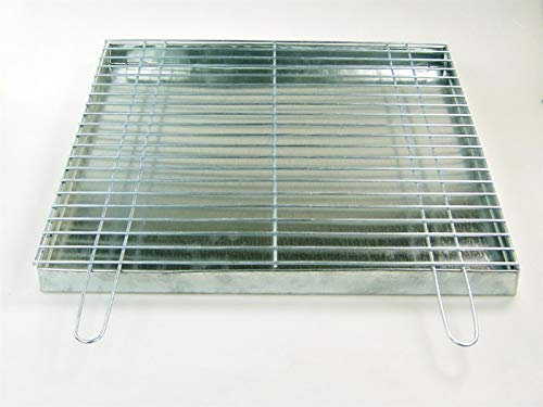 BitWa Bac à cendres avec grille de barbecue 4 mm 60 x 50 cm