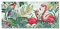 Morbuy Paillasson Bienvenue Tapis d'Entrée Motif Flamant Rose 3D Tapis de Bain Antidérapant Tapis de Sol,Tapis Antidérapant pour Salon,Chambre à Coucher,Couloir,Cuisine (Plantes Tropicales,40x60cm)