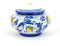 CEAR ceramiche - Biscottiera, portadolci in ceramica siciliana di Caltagirone decorata a mano decoro '600 BLU
