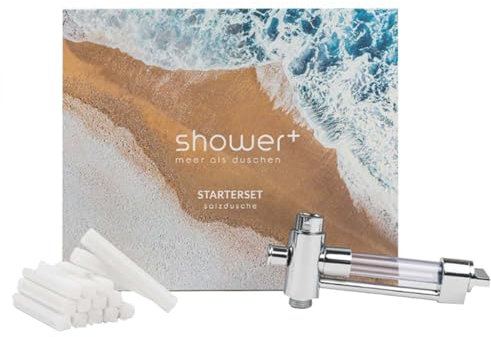 shower+ Salzdusche | Starterset mit Mittelmeersalz | Bekannt aus Höhle der Löwen
