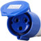 Kadimendium Prise de Courant Industrielle 3 Broches IP44 Connecteur étanche 32A CEE 220‑250V Bleu Prise de Courant Industrielle(HR-223 (femelle))