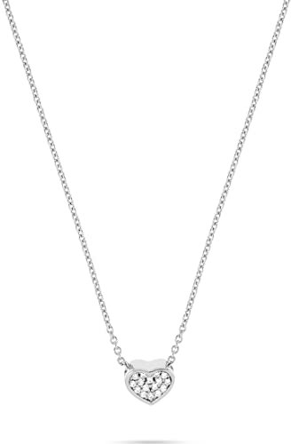 JETTE Damen-Kette 925er Silber 16 Zirkonia One Size, Silber 32020318
