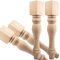 JOYCEMALL Set di 4 gambe in legno massiccio per tavolo da fattoria, 73,7 x 8,9 x 8,9 cm, non finite, tornite, fai da te, per panche, caffè, tavolo da pranzo, cucina, isola