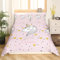 Parure de lit licorne filles animaux imprimé housse de couette mignon cheval étoiles à pois motif housse de couette 200 x 200 pour enfants femmes belle housse de couette en microfibre rose, microfibre