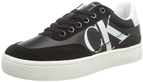 Calvin Klein Jeans Damen Cupsole Sneaker Schuhe, Schwarz (Black/Bright White/Silver), 38