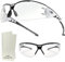 HTS HUNTERSKY E9532 Super Flexible Lightweight Anti Fog Wrap-Around U6 Clear Shooting Safety Glasses with ANSI Z87.1 Scratch Resist