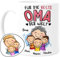 Tassenliebling® Oma Tasse personalisiert mit 1-3 Enkelkinder - Für die beste Oma der Welt - Geschenk für Oma zum Geburtstag - Geburtstagsgeschenk