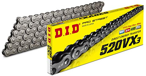 Kette DID X-Ring 520VX3 / 116 Clipschloss FJ stahl (5/8 x 1/4 x 10,16)