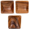 levandeo Lot de 3 petites assiettes en bois d'acacia 10 x 10 cm - Décoration de table naturelle - Bol décoratif - Bol de cuisine