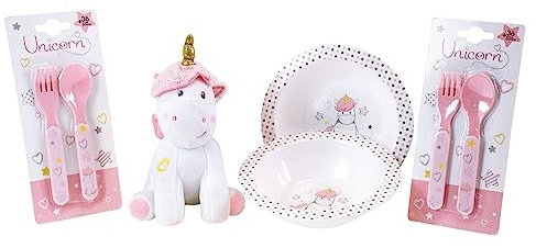 Fun House 006319 Licorne lot Vaisselle pour Enfant