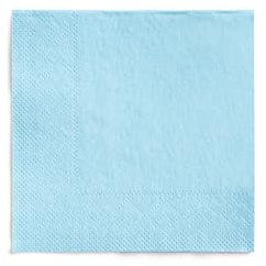 Sovie HORECA Cocktail-Servietten Hellblau aus Tissue, 24 x 24 cm, 3-lagig, 150 Stück – hochwertige Papierservietten für Cocktails, Fingerfood, Bar & Events - weich, saugfähig & dekorativ
