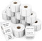 Labelchoice Rollo MUNBYN Lot de 12 rouleaux de 12 000 étiquettes thermiques directes pour Zebra ZD410 ZD411 LP2824 ZD421 ZD420 GK420D Blanc 5,7 x 3,2 cm