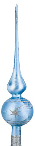 Navidacio Weihnachtsbaumspitze | Groß 35cm in Ice Blau Silber Komet Baumspitze Spitze Tannenbaumspitze Christbaumspitze Weihnachtsbaum Christbaum Tannenbaum Christmas Tree Top
