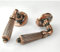 UNDERGROUND PARTS Jones & Grey Regency Reeded Solid Brass Lever Door Handles on Rose - Antique Copper (Latch Lever Handles)