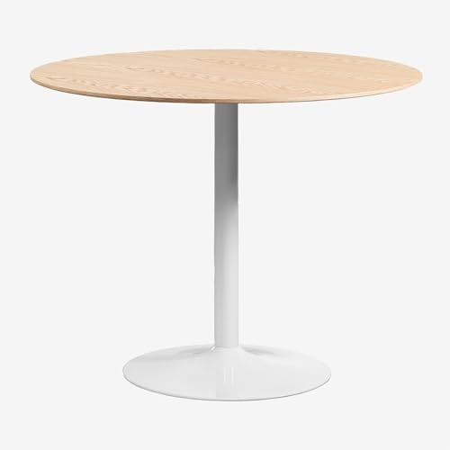 SKLUM Runder Esstisch aus MDF und Metall Yvetta Ø 90 cm