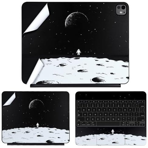 IMMOENUC 3-in-1 Tablets Skin Sticker Colorful Decals for 2024 iPad Pro M4 Magic Keyboard 11 inch Full Body Protective case Vinyl Durable Materials wrap Cover Self-Adhesive,Pre-Cut(Earth Black)