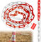 Absperrkette Kunststoffkette Absperrung 15 Meter x 6mm Absperrkette Rot Weiß Kunststoff Warnkette Plastikkette Kunststoff-Gliederkette für Warnsicherheit Parkplatz Bau Absperren