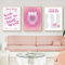 Viusneun 3er Rosa Farbverlauf Aura Poster Set, SAY I Love You, Ästhetische Leinwand Bilder Wandbilder Kunstdruck Wandposter für Schlafsaal Teen Mädchen Schlafzimmer Zimmer Deko (30x40cm)