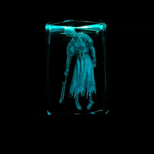 SUPIA ART FACTORY Dead by Daylight 3D Kristallfigur - Killer Nurse - RGBW 16 bunte LED-Beleuchtungsständer mit lasergravierter Kristallfigur Dead by Daylight Merch, Goods, DBD Figur