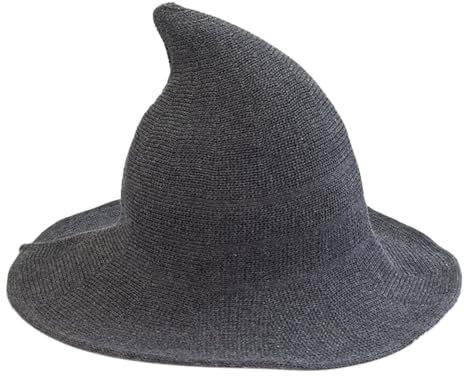 Hexenhut für Damen Halloween harry potter Hexe Hut Faltbare Kopfbedeckung Karneval Fasching Masquerade Cosplay Cap mit Weiße Kristallkette Weihnachtskostüme Schönes