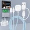 3 in 2 Fast Charger for Apple Watch, 20W USB-C Power Adapter with 1.8M iWatch Charger Cable for Apple Watch Series 10/9/8/7/6/5/4/3/2/Ultra/SE, iPhone 16/15/14/13/12/11, iPad Pro/Air/Mini, Blue