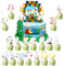 26 Stück Mario Cake Topper, Kuchen Deko, Happy Birthday Cake Topper, Tortendeko Geburstagstorte, Cupcake Toppers Kuchen Deko für Junge Mädchen Kinder Geburtstag Party Dekorationen