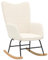 vidaXL Creme Stoff-Wippstuhl Ergonomisches Design Für Wohnzimmer Lesen Indoor Möbel Robuste Weiche Berührung Mit schwarzen Beinen Zeitgenössisch Stylischer Sessel Polstersitzmöbel Schlafzimmer