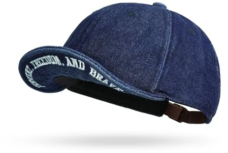CLAPE Basecap mit Kurzem Schirm Weich Faltbar Verstellbar Short Brim Cap | Baumwolle,Leicht,Formbarer Schirm,Unisex Baseballkappe für Streetwear,Alltag,Freizeit,Reisen