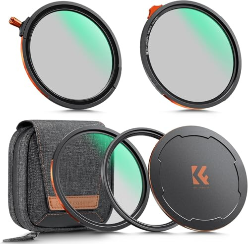 K&F CONCEPT A2 58mm Magnetic Filter Set System Quick Swap System | Polfilter(CPL), ND2-ND32, Black Mist 1/4,Optisches Glas,Nano-Beschichtung,Nano-Xcel,FU704