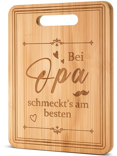 Opa Geschenk, Vatertagsgeschenk für Opa, Graviertes Bambus Schneidebrett Opa Geschenk Geburtstag, Geschenk für Opa, Bester Opa Geschenk, Opa Geschenk Vatertag & Geschenk Weihnachten