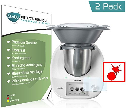 Slabo 2 x Pellicola Protettiva di Schermo Alta Protezione per Vorwerk Thermomix TM5 Shockproof Antirottura - Made in Germany