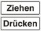 Aufkleber,Hinweisschild, Tür Aufkleber Drücken & Ziehen, 2 mal 4 x 11cm