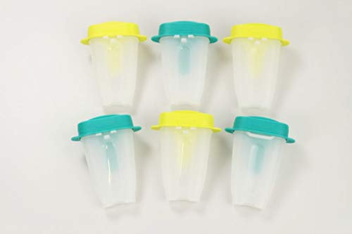 TUPPERWARE Kinder Eislutscher Lollitups weiß türkis gelb limette D178