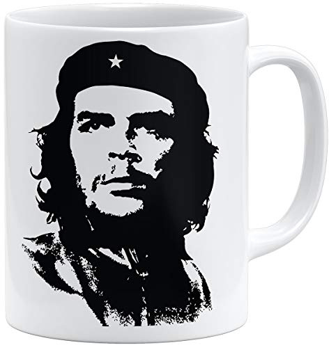 OM3® Legend-Che-Guevara Kaffee-Tasse - Keramik Becher - 11oz 325ml - Beidseitig Bedruckt - Weiss