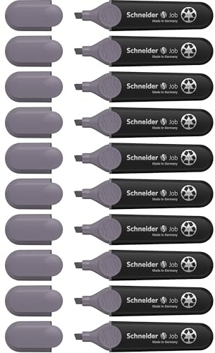 Schneider Job 150 Textmarker (aus recyceltem Kunststoff, ausgezeichnet mit Der blaue Engel) 10er Pack, mauvegrau