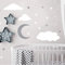 Wolken Wandtattoos Mond und Sterne Wandtattoo, Wandaufkleber Wandtattoos Wolken Mond und Sterne Wandtattoo Kinder Baby Zimmer Dekoration Kinderzimmer Wanddekoration