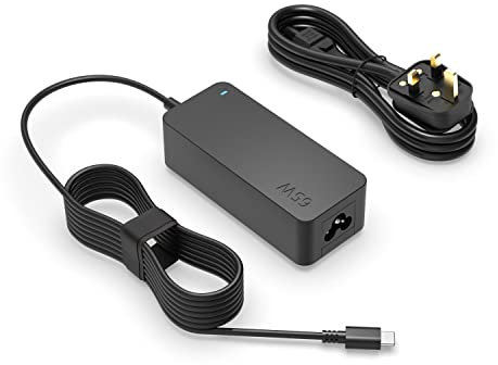 10Ft 65W 45W Type C Laptop Charger Fit for Dell Latitude 7410 7310 7420 5420 9510 7210 7520 7320 9410 5310 5410 5510 5520 5320 2-in-1 USB C Laptop AC Power Adapter Supply Cord UK