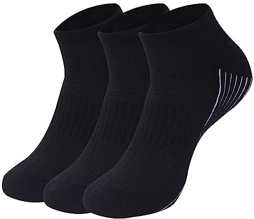 SPST Weiche Bambus-Socken, für Damen und Herren, feuchtigkeitsableitend, gepolstert, atmungsaktiv, für Knöchel/Crew, Laufen, Wandern, niedrig geschnitten, nahtlose Socken