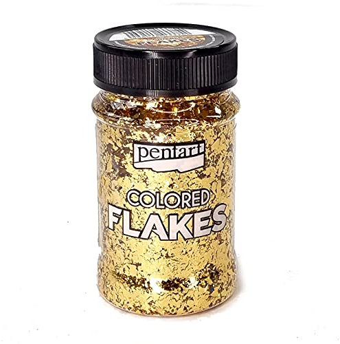 Zita`s Creative Colored Flakes - Barockgold. Metallflocken, Glitterflocken, Metallflolie