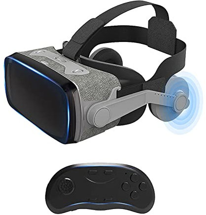 RSGK All-in-one VR headset, VR headset with controller headset, VR glasses for TV, movies and video games, compatible with 4.7-6.1 inch mobile phones