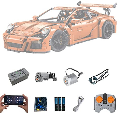 Für Lego 42056 Motor und Fernbedienung Upgrade Zubehör, APP-Steuerung, Power Functions Motor Set Kompatibel mit Lego 42056 Technic Porsche 911 GT3 RS(Nicht Enthalten Modell)
