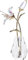 Longsheng Crystal Artificial Tiger Lily Crystal Vase AB Coated Crystal Collection Figurines Decorate with Blooming Lilies, Suitable for Family,Wedding, Mother's Day,Valentine's Day