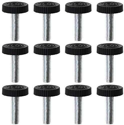 VGOL Lot de 50 pieds de nivellement réglables pour meubles, pieds filetés, vis, protection du sol, rond, base pour table en bois, poitrine, chaise, bureau M6
