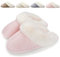 HILAX Pantoufles Femme Homme Hiver Chausson Maison Confort Chaud Slippers Cuir Peluche Mules Fourrure Intérieur Antidérapant Chaussures pour la Maison, Rose, EU 38/39