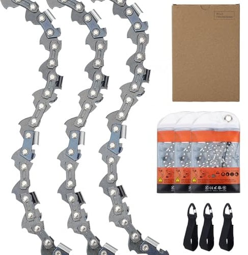 3 Pezzi Catene per motosega 3/8LP 1,3 mm 40 maglie 25 cm catena a basso ritorno, compatibile con Einhell, Alpina, Black & Decker, Makita, Ryobi e molto altro ancora